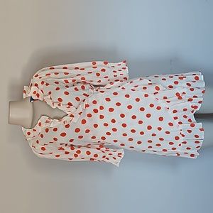 Rixo for Target polka dot puffy sleeve wrap dress-S